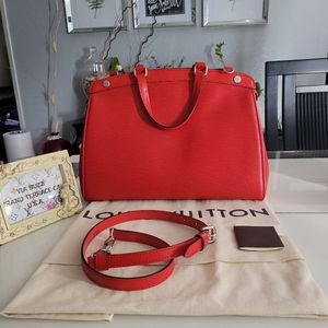 Louis Vuitton Brea In Red Epi Carmine Leather "FREE POSHMARK AUTHENTICATION"!